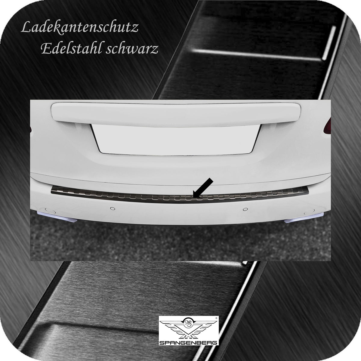 Ladekantenschutz Edelstahl schwarz für Porsche Cayenne Typ 92A 2010-2014 3245051 c