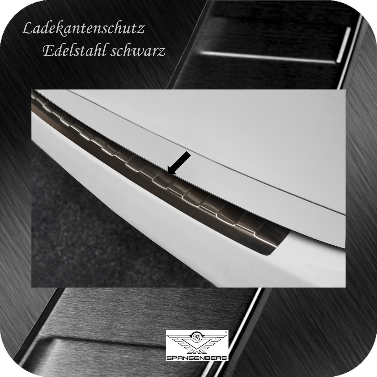 Ladekantenschutz Edelstahl schwarz für Porsche Cayenne Typ 92A 2010-2014 3245051 d