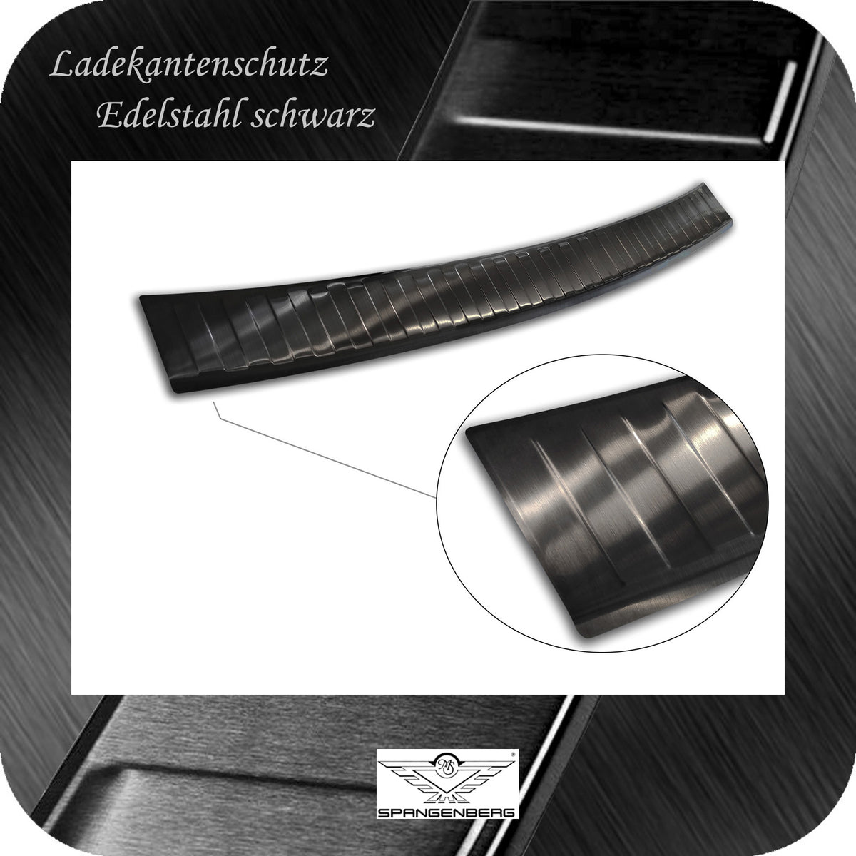 Ladekantenschutz Edelstahl schwarz für Porsche Cayenne Typ 92A 2010-2014 3245051 f