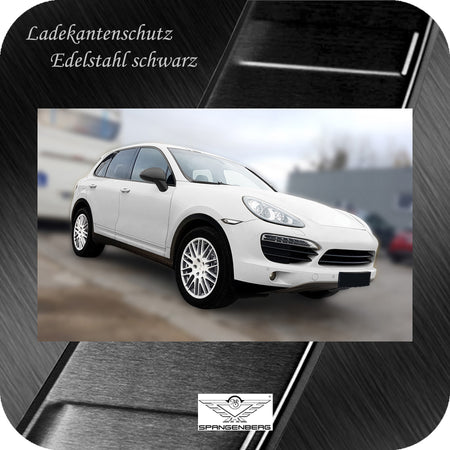Ladekantenschutz Edelstahl schwarz für Porsche Cayenne Typ 92A 2010-2014 3245051 h