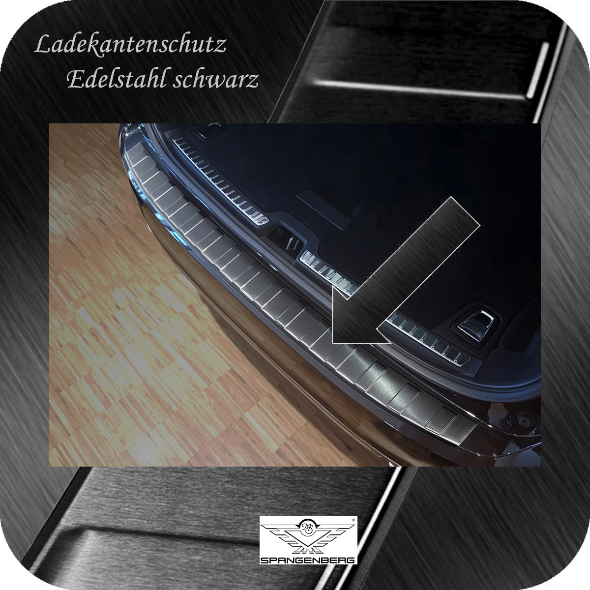 Ladekantenschutz Edelstahl schwarz Volvo V90 auch Cross Country 03.2016- 3245069a