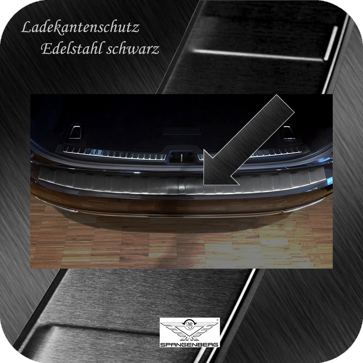 Ladekantenschutz Edelstahl schwarz Volvo V90 auch Cross Country 03.2016- 3245069b
