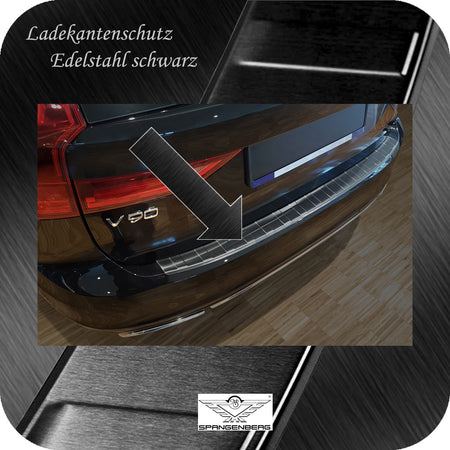 Ladekantenschutz Edelstahl schwarz Volvo V90 auch Cross Country 03.2016- 3245069c