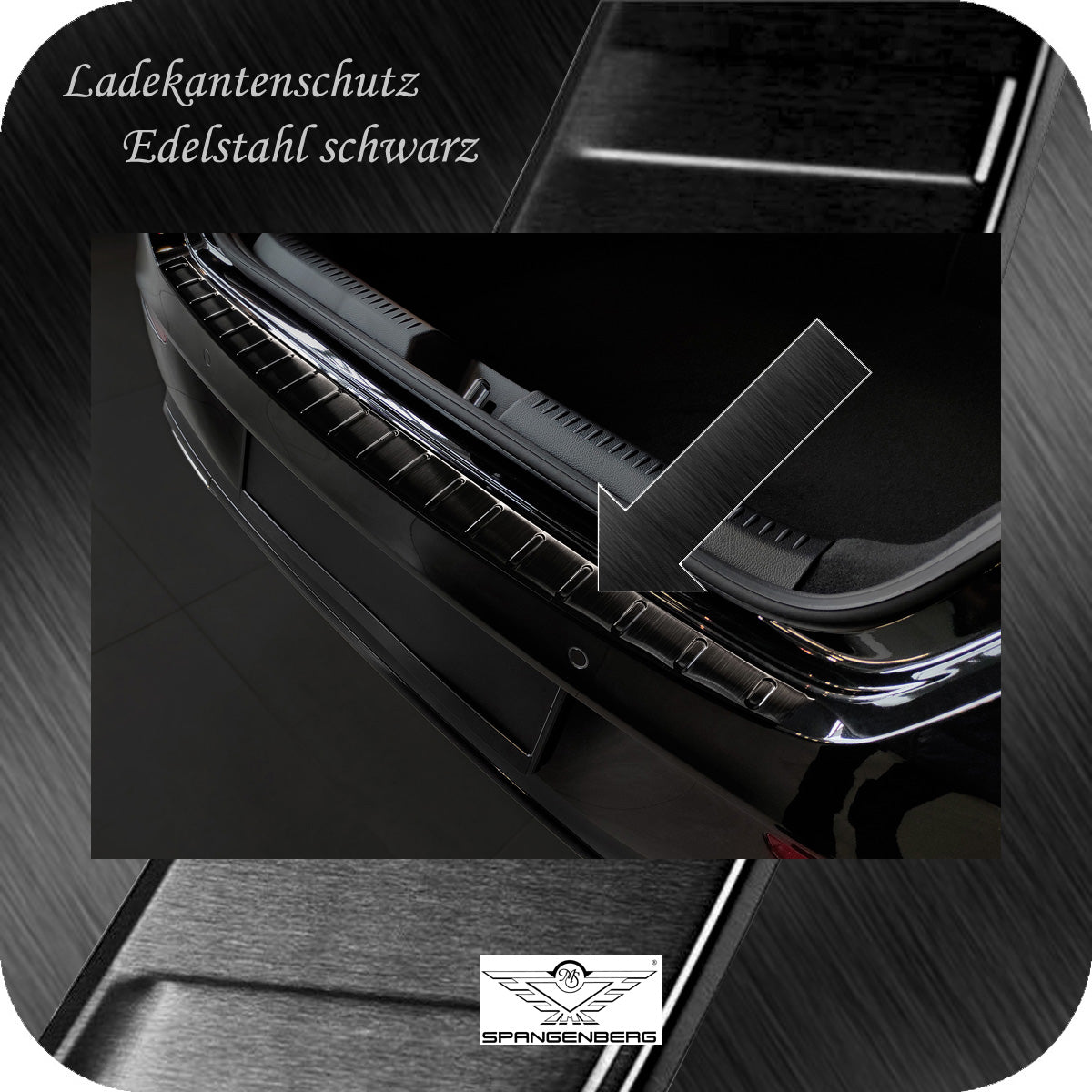 Ladekantenschutz Edelstahl schwarz Mercedes CLA II Shooting Brake 08.19- 3245081 b