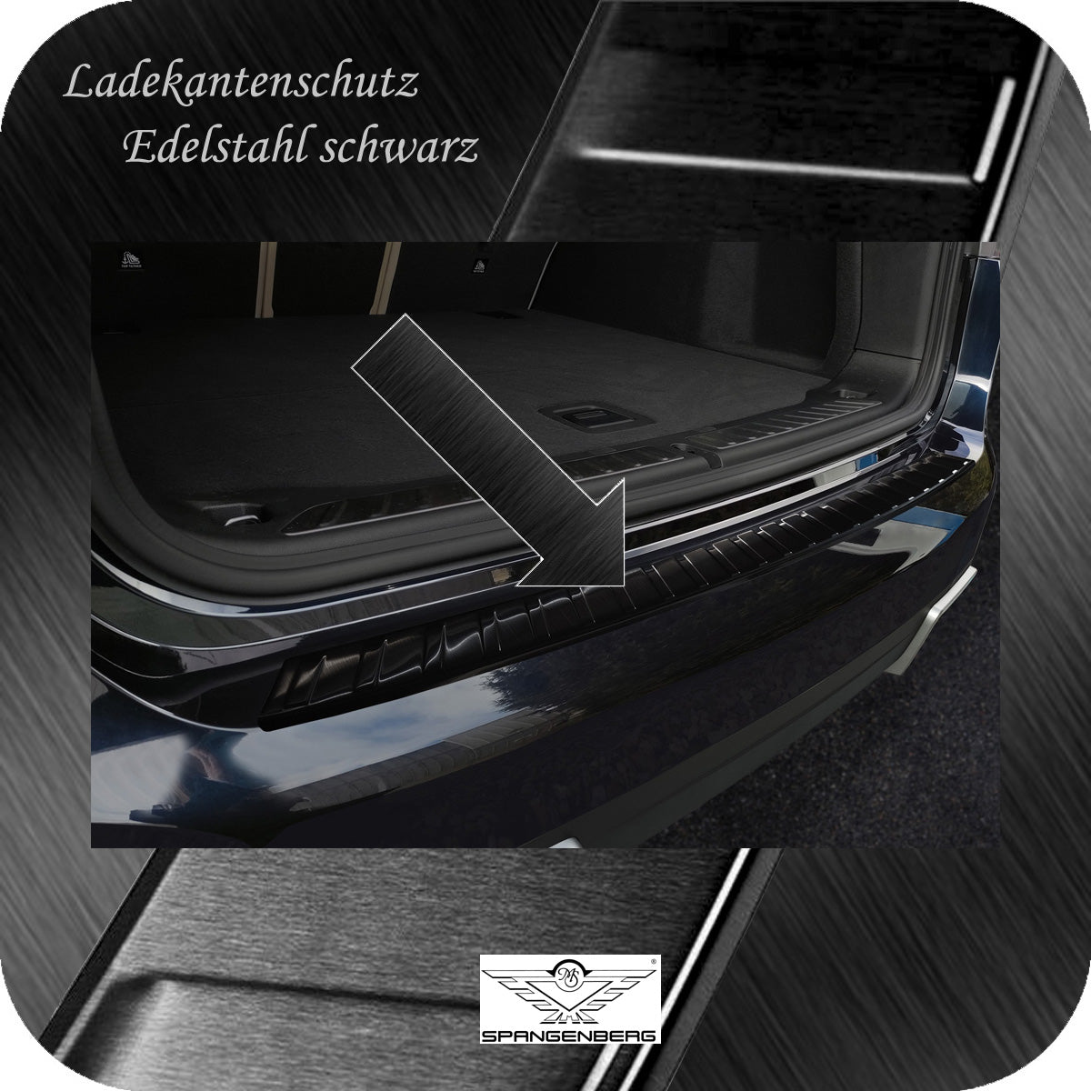Ladekantenschutz Edelstahl schwarz BMW iX3 elektrik Typ G08 ab 07.2020- 3245082b