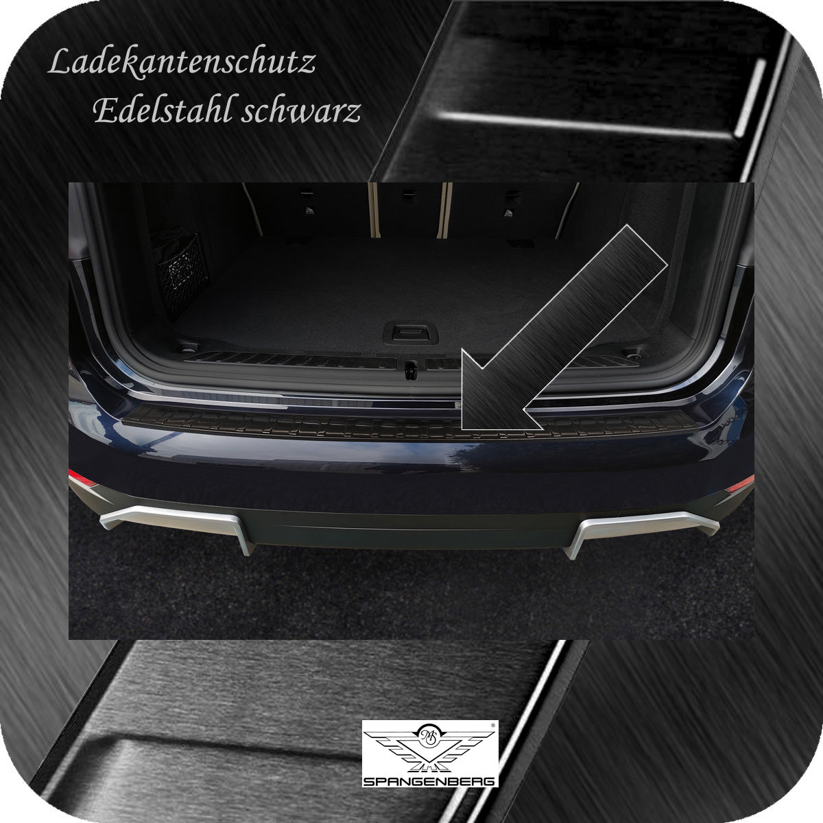 Ladekantenschutz Edelstahl schwarz BMW iX3 elektrik Typ G08 ab 07.2020- 3245082c