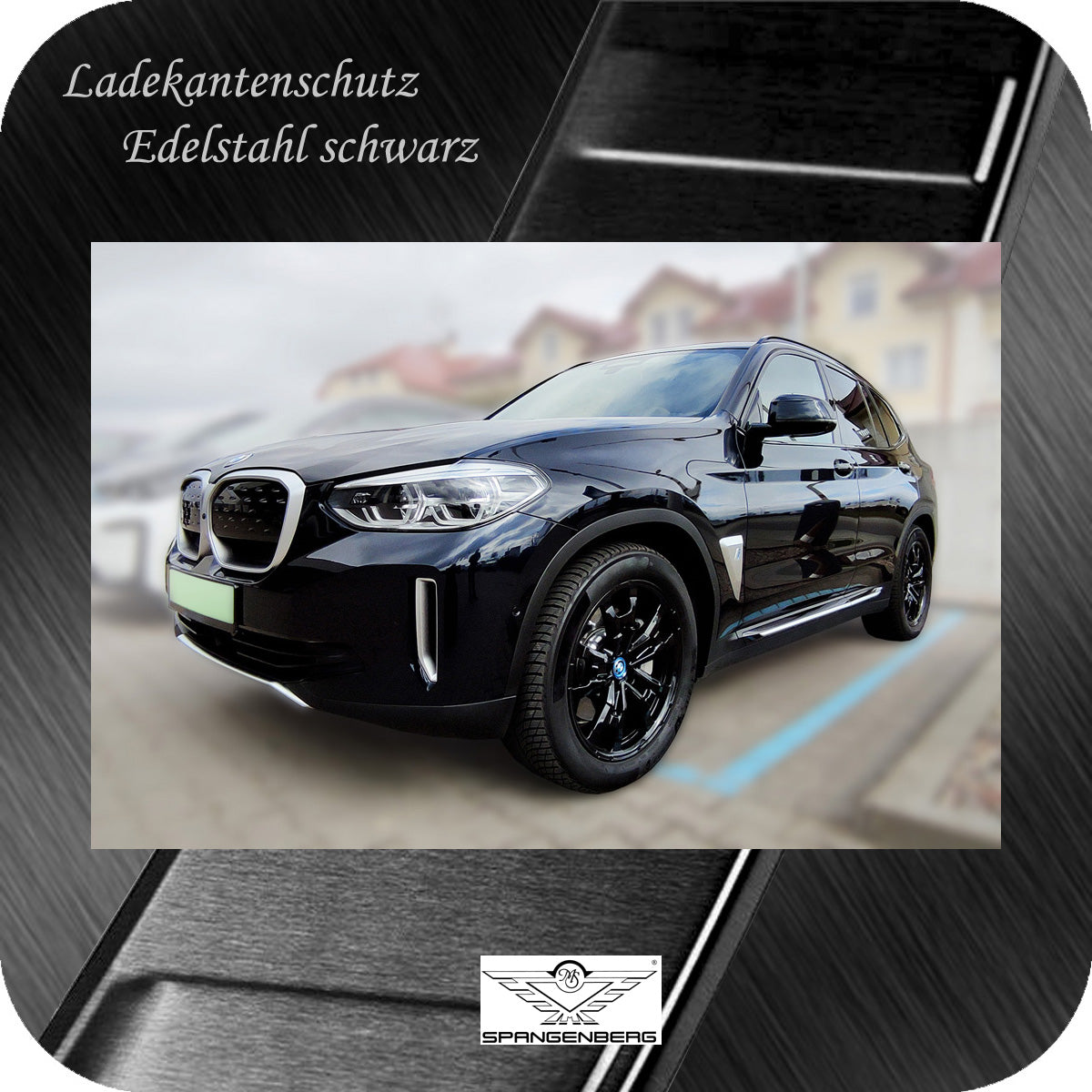 Ladekantenschutz Edelstahl schwarz BMW iX3 elektrik Typ G08 ab 07.2020- 3245082f