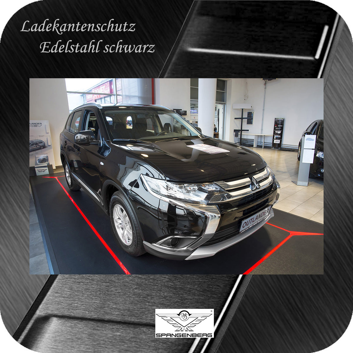 Ladekantenschutz Edelstahl schwarz Mitsubishi Outlander III ab FL 2015- 3245111 e