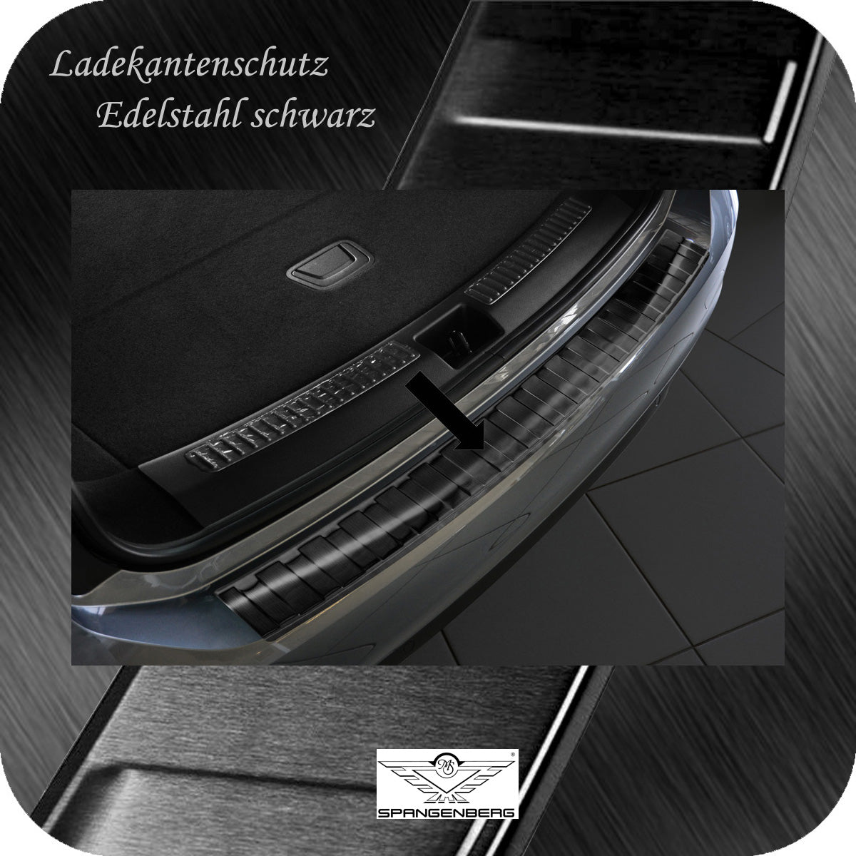 Ladekantenschutz Edelstahl schwarz Opel Insignia B Sports Tourer 6.2017- 3245126 a