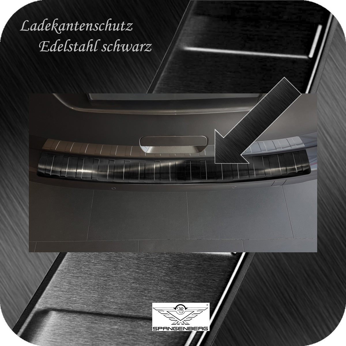 Ladekantenschutz Edelstahl schwarz für Citreon Spacetourer III 04.2016- 32451291 b
