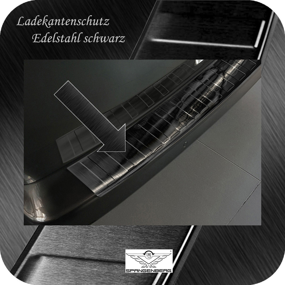 Ladekantenschutz Edelstahl schwarz für Citreon Spacetourer III 04.2016- 32451291 d