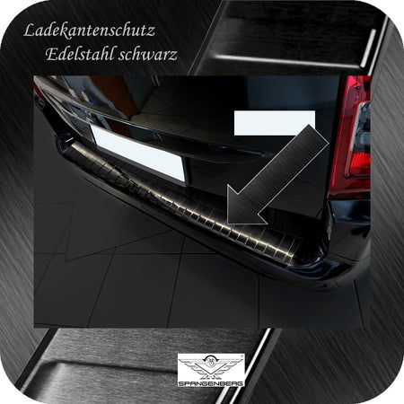 Ladekantenschutz Edelstahl schwarz für Opel Combo E Life auch XL 6.2018- 3245186 a