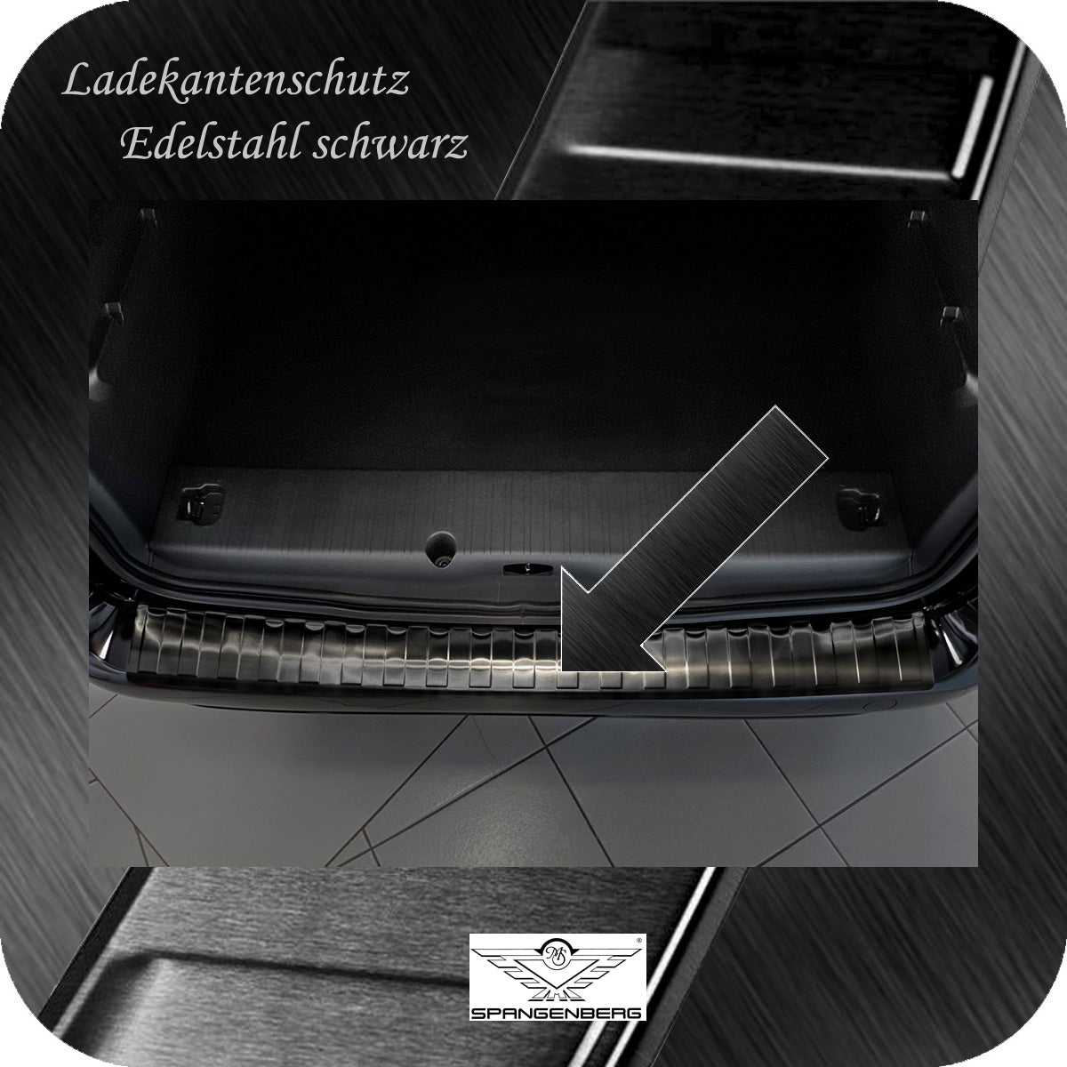 Ladekantenschutz Edelstahl schwarz für Opel Combo E Life auch XL 6.2018- 3245186 c