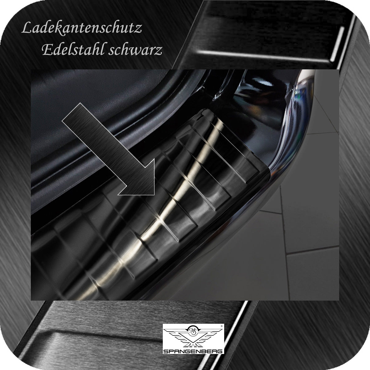 Ladekantenschutz Edelstahl schwarz für Opel Combo E Life auch XL 6.2018- 3245186 d