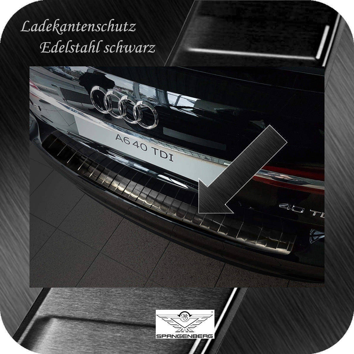 Ladekantenschutz Edelstahl schwarz für Audi A6 Avant Typ C8 ab 04.2018- 3245192 a