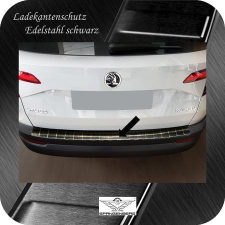 Ladekantenschutz Edelstahl schwarz für Skoda Karoq vor Mopf 11.17-11.21 3245195a