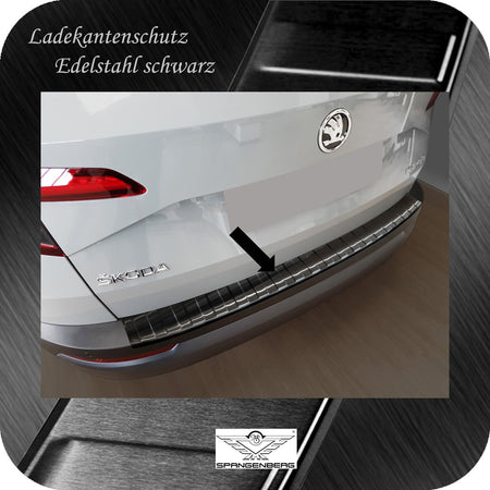 Ladekantenschutz Edelstahl schwarz für Skoda Karoq vor Mopf 11.17-11.21 3245195c