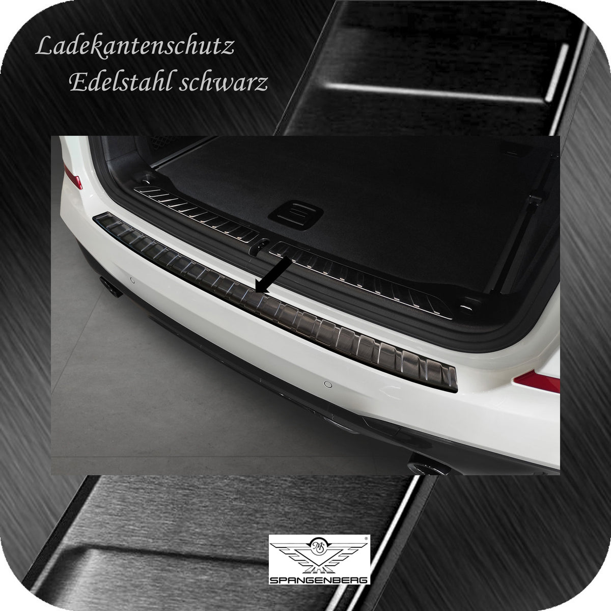 Ladekantenschutz Edelstahl schwarz für BMW X3 M-Style Typ G01 ab 10.17- 3245201 a