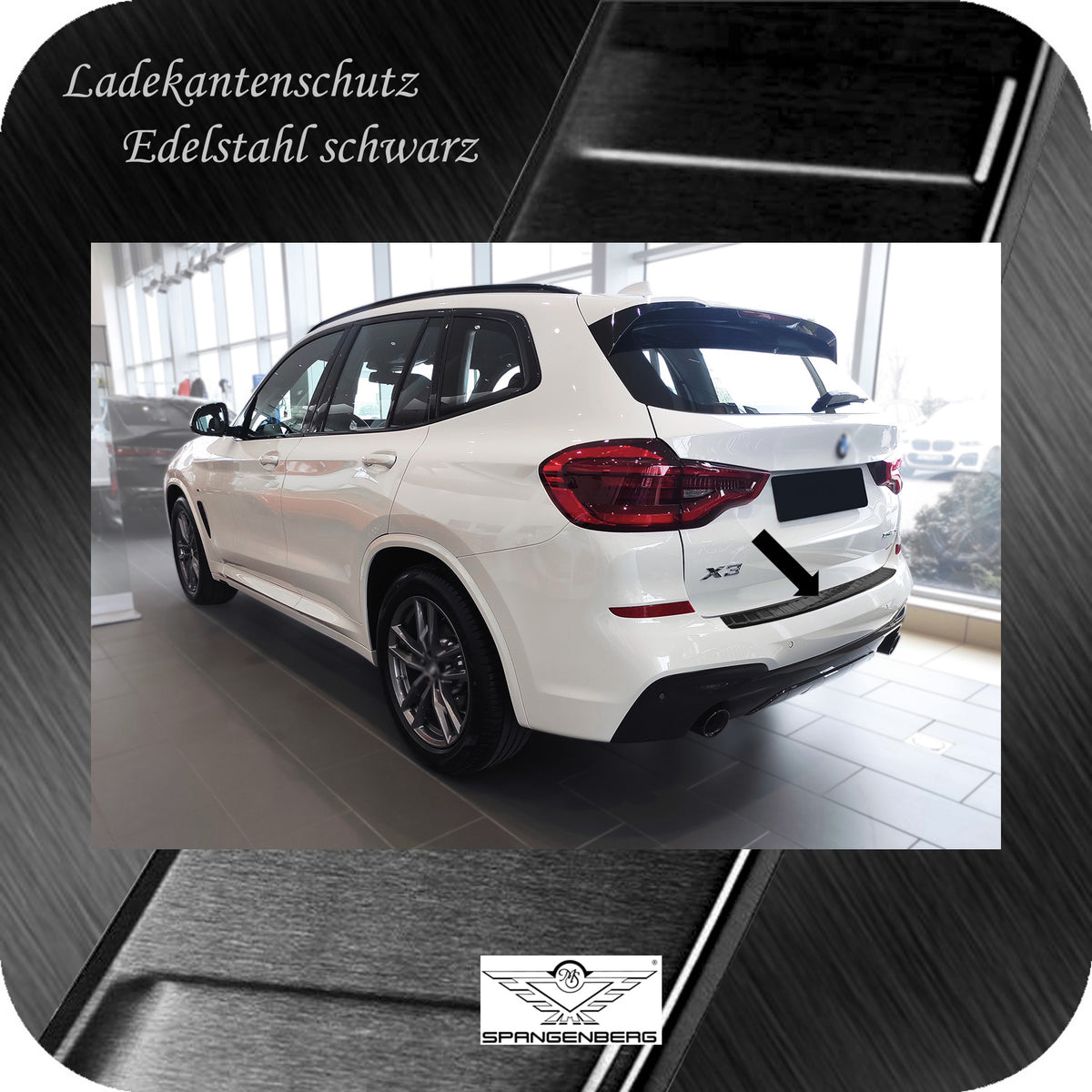 Ladekantenschutz Edelstahl schwarz für BMW X3 M-Style Typ G01 ab 10.17- 3245201 g