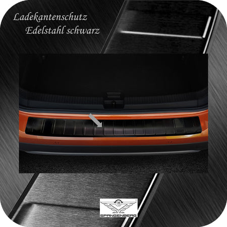 Ladekantenschutz Edelstahl schwarz für VW T-Cross Typ C1 ab Bj. 12.2018- 3245221 c