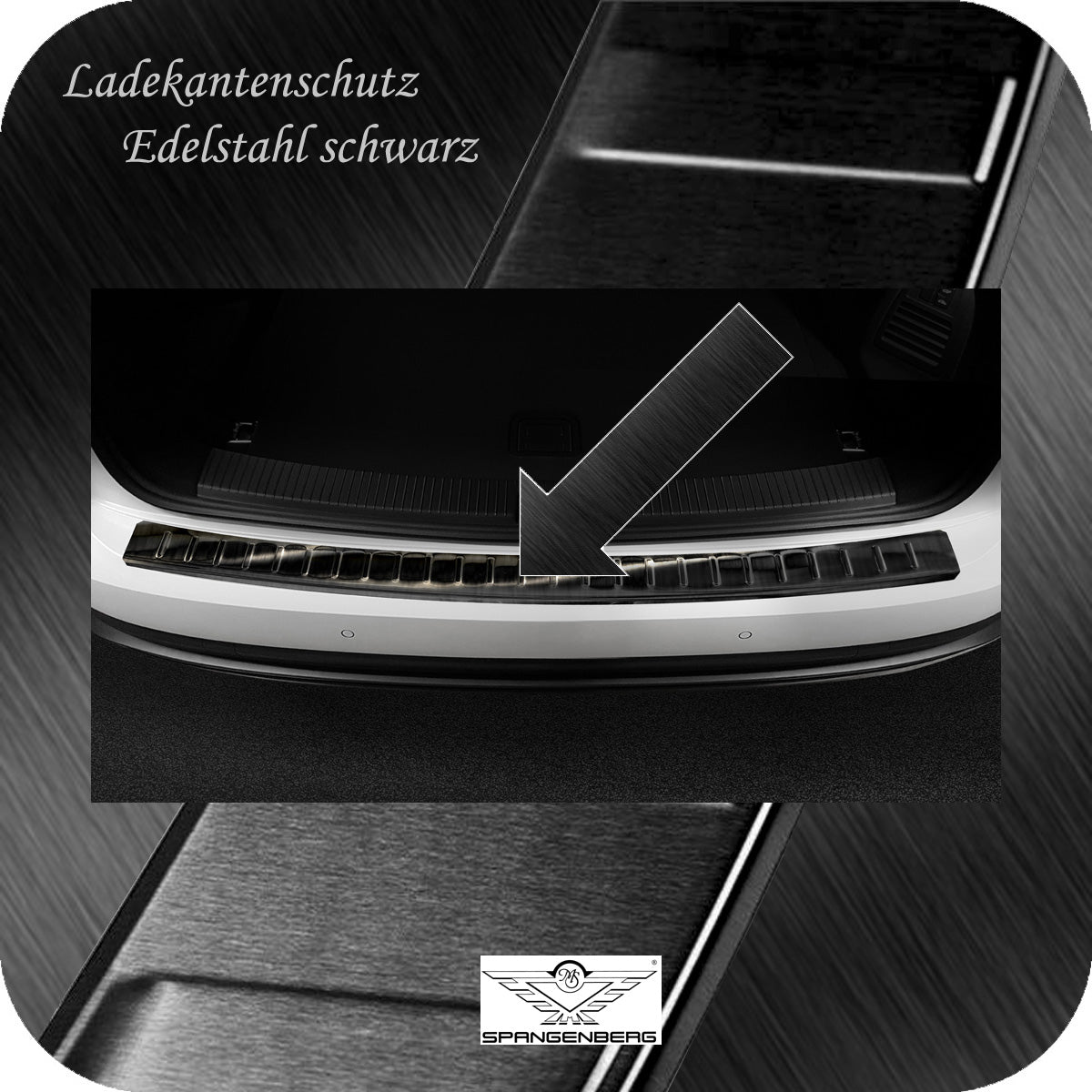 Ladekantenschutz Edelstahl schwarz Volkswagen VW Touareg III CR 03.2018- 3245225b
