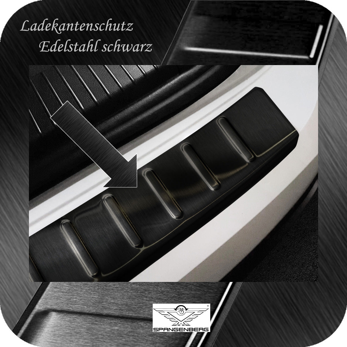 Ladekantenschutz Edelstahl schwarz Volkswagen VW Touareg III CR 03.2018- 3245225c