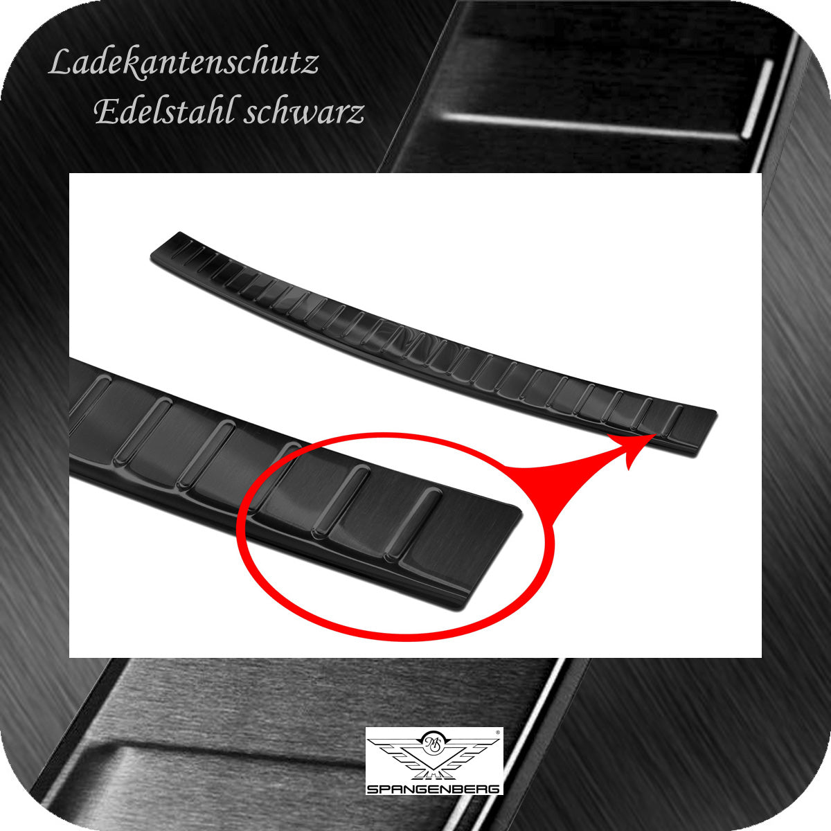Ladekantenschutz Edelstahl schwarz Volkswagen VW Touareg III CR 03.2018- 3245225d