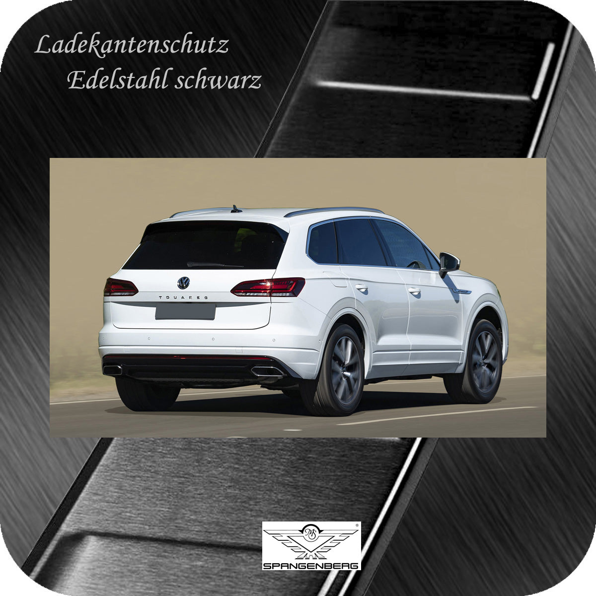 Ladekantenschutz Edelstahl schwarz Volkswagen VW Touareg III CR 03.2018- 3245225e