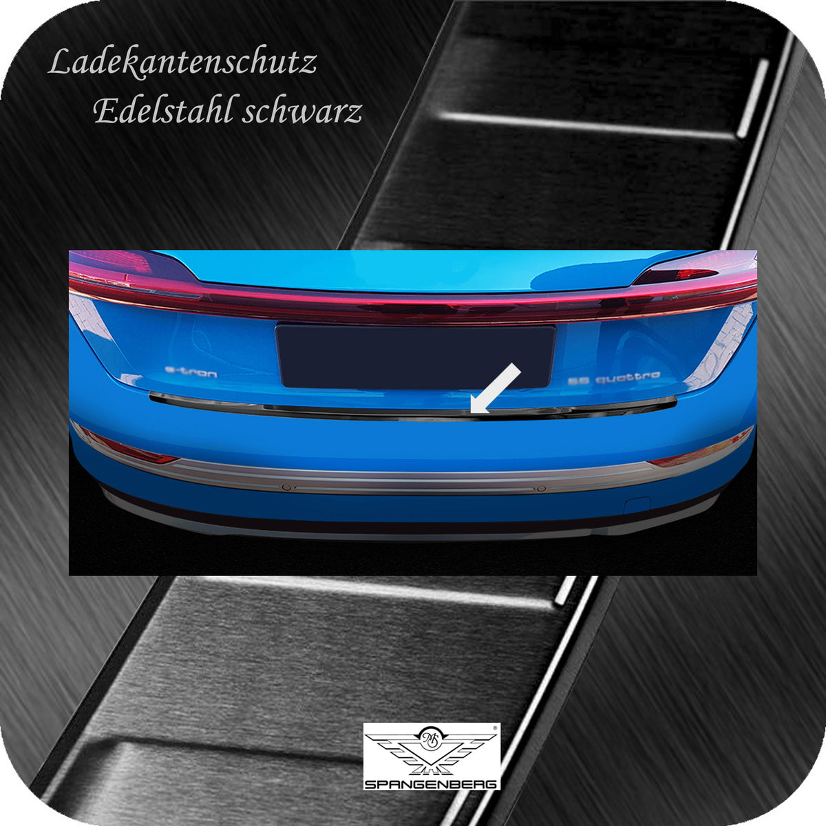 Ladekantenschutz Edelstahl schwarz für Audi E-Tron Typ GE ab Bj 09.2018- 3245244 c