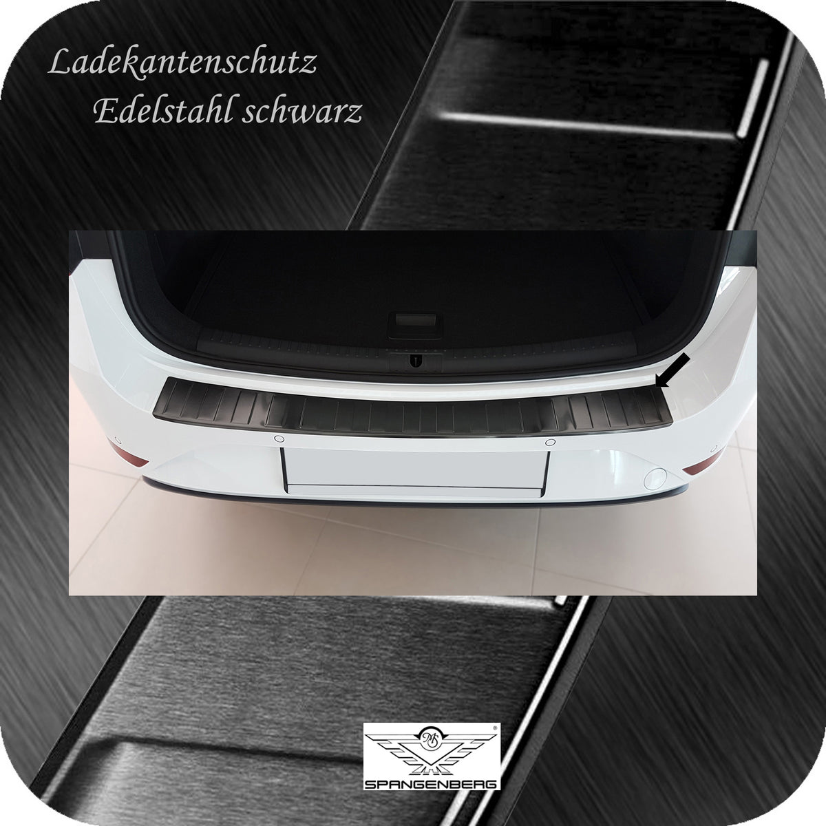Ladekantenschutz Edelstahl schwarz für Seat Leon IV ST Typ KL ab 3.2020- 3245246 b