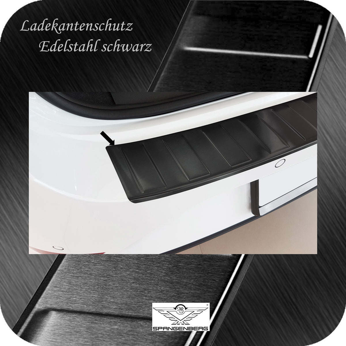 Ladekantenschutz Edelstahl schwarz für Seat Leon IV ST Typ KL ab 3.2020- 3245246 d