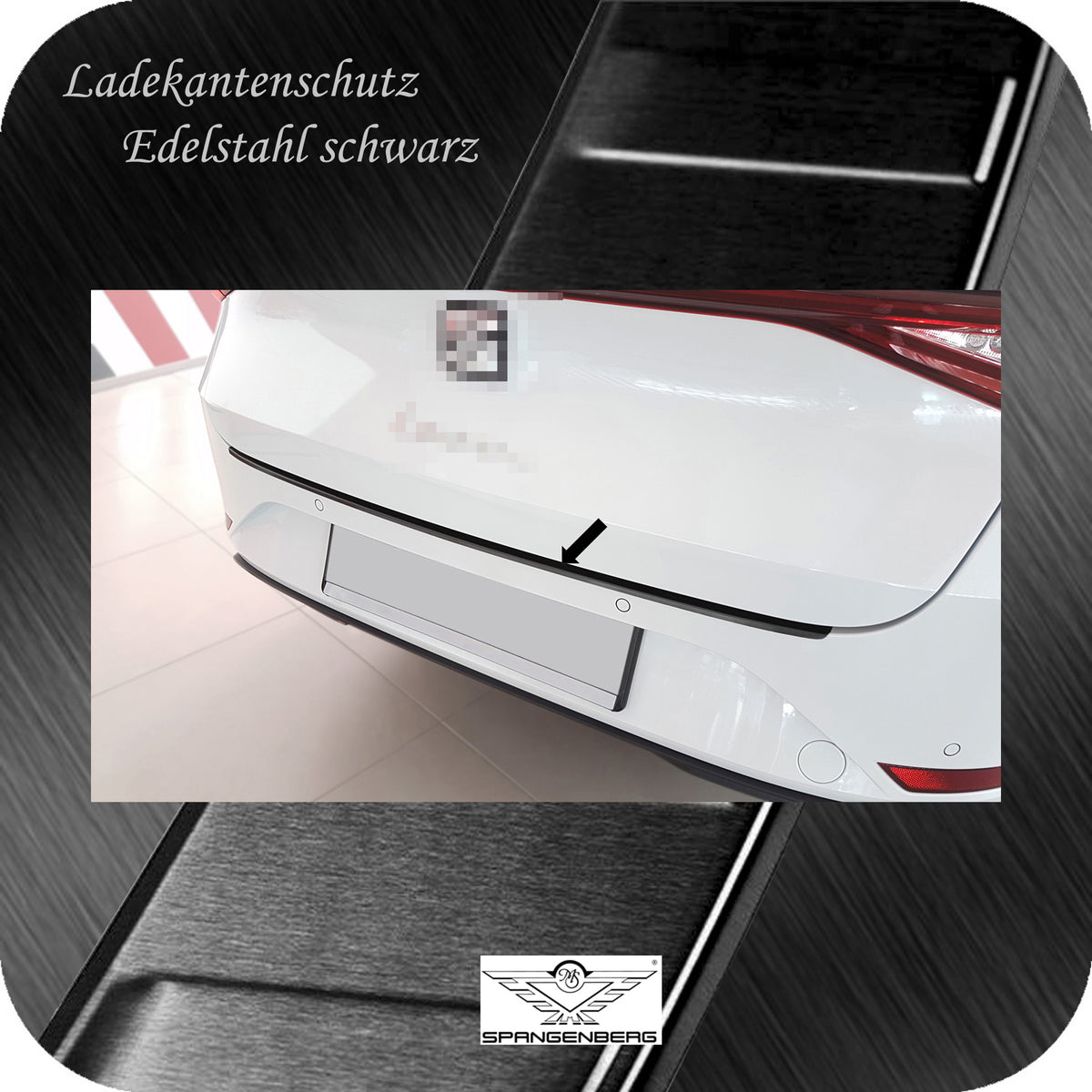 Ladekantenschutz Edelstahl schwarz für Seat Leon IV ST Typ KL ab 3.2020- 3245246 e