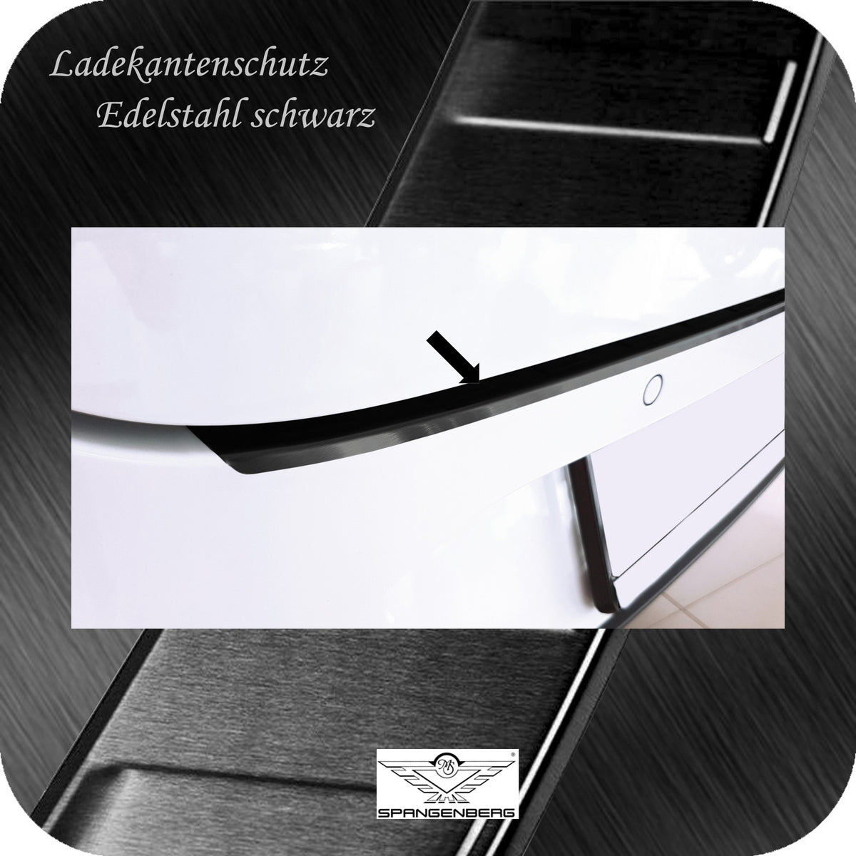 Ladekantenschutz Edelstahl schwarz für Seat Leon IV ST Typ KL ab 3.2020- 3245246 f