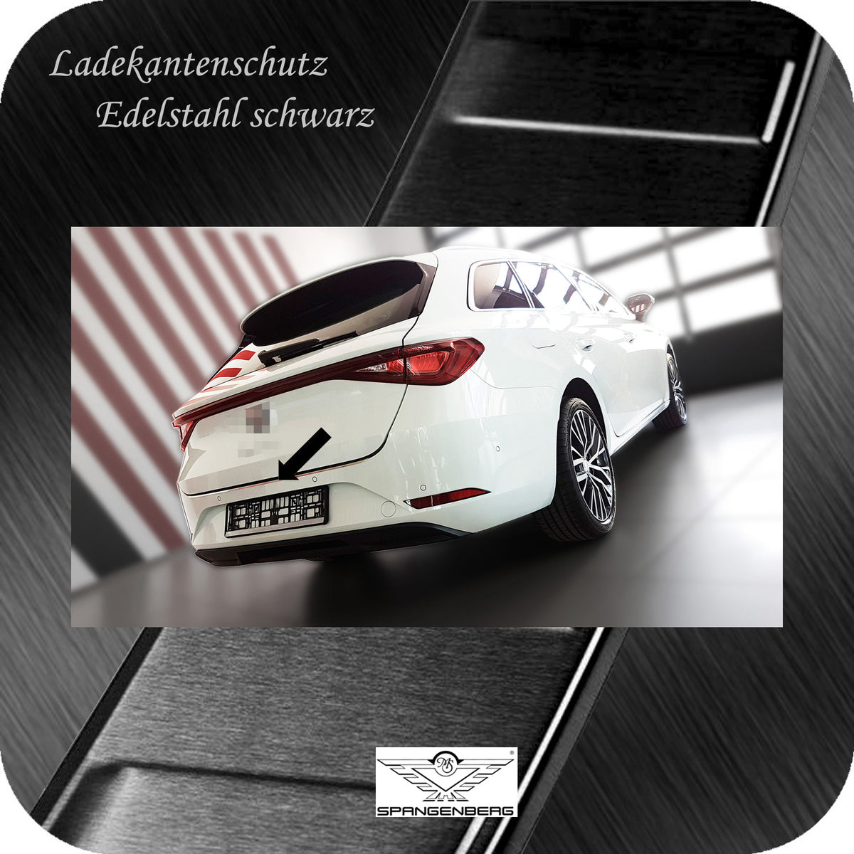 Ladekantenschutz Edelstahl schwarz für Seat Leon IV ST Typ KL ab 3.2020- 3245246 h