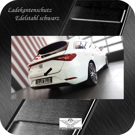 Ladekantenschutz Edelstahl schwarz für Seat Leon IV ST Typ KL ab 3.2020- 3245246 h