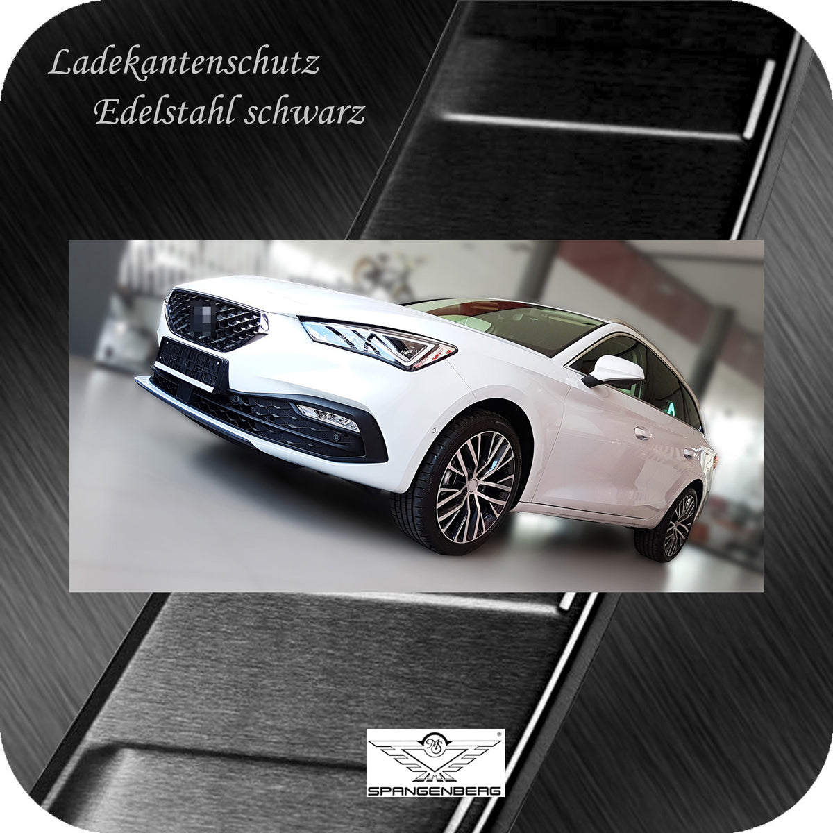 Ladekantenschutz Edelstahl schwarz für Seat Leon IV ST Typ KL ab 3.2020- 3245246 i
