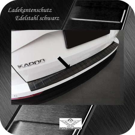 Ladekantenschutz Edelstahl schwarz für Skoda Karoq SUV Facelift 12.2021- 3245253 b