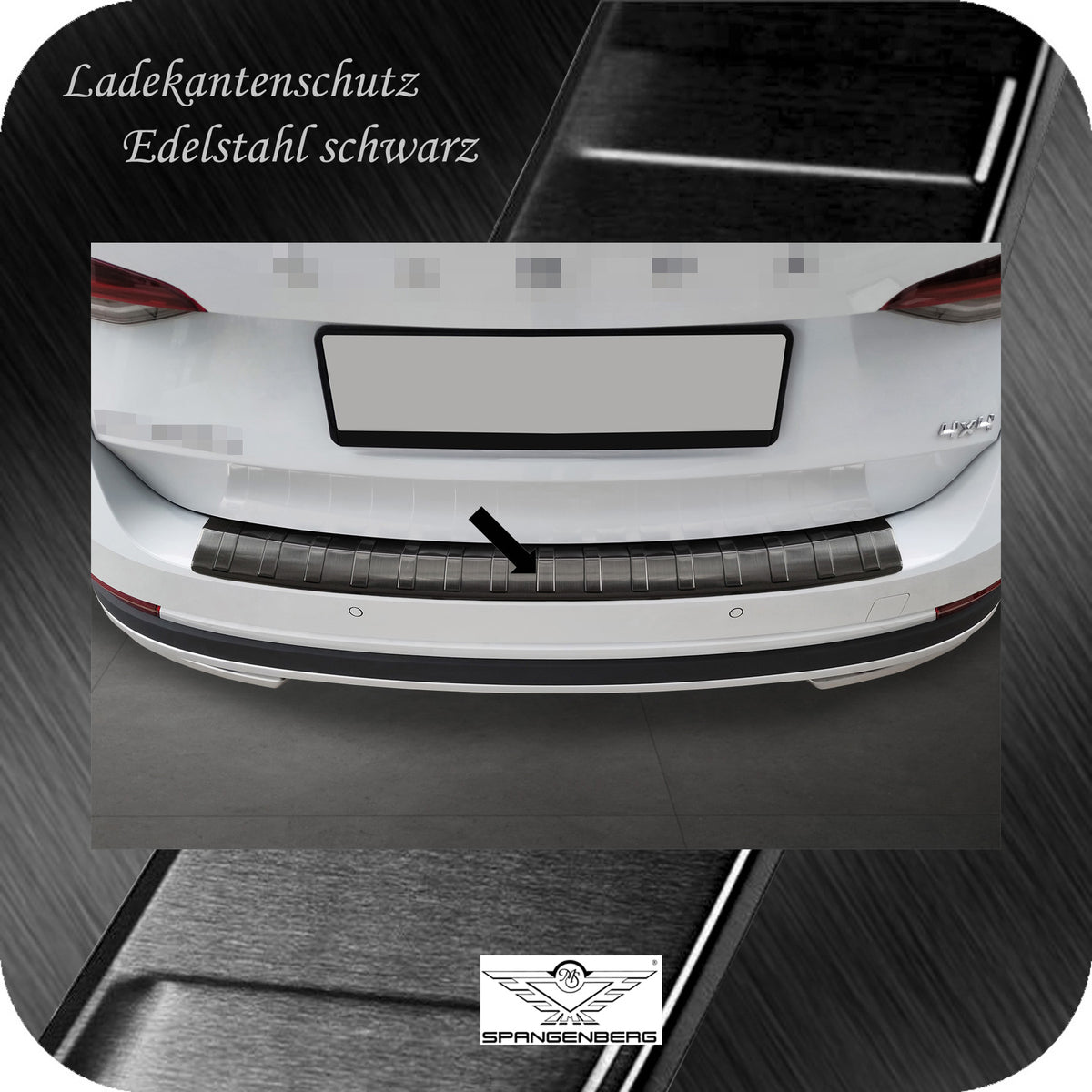 Ladekantenschutz Edelstahl schwarz f. Skoda Octavia Scout IV Kombi 2020- 3245254c