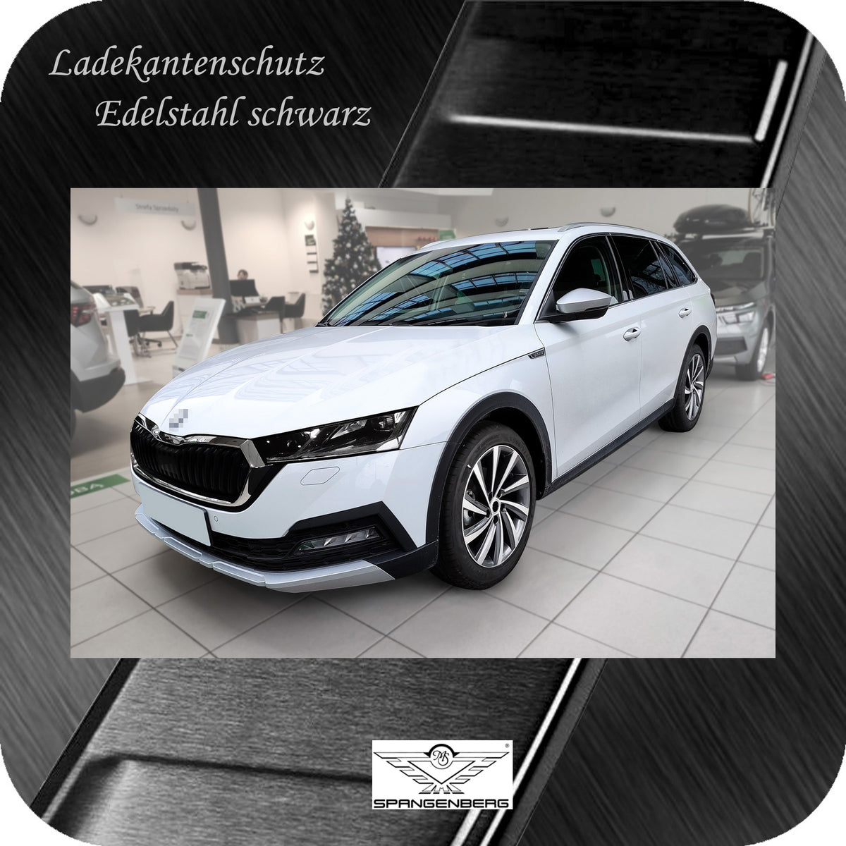 Ladekantenschutz Edelstahl schwarz f. Skoda Octavia Scout IV Kombi 2020- 3245254h