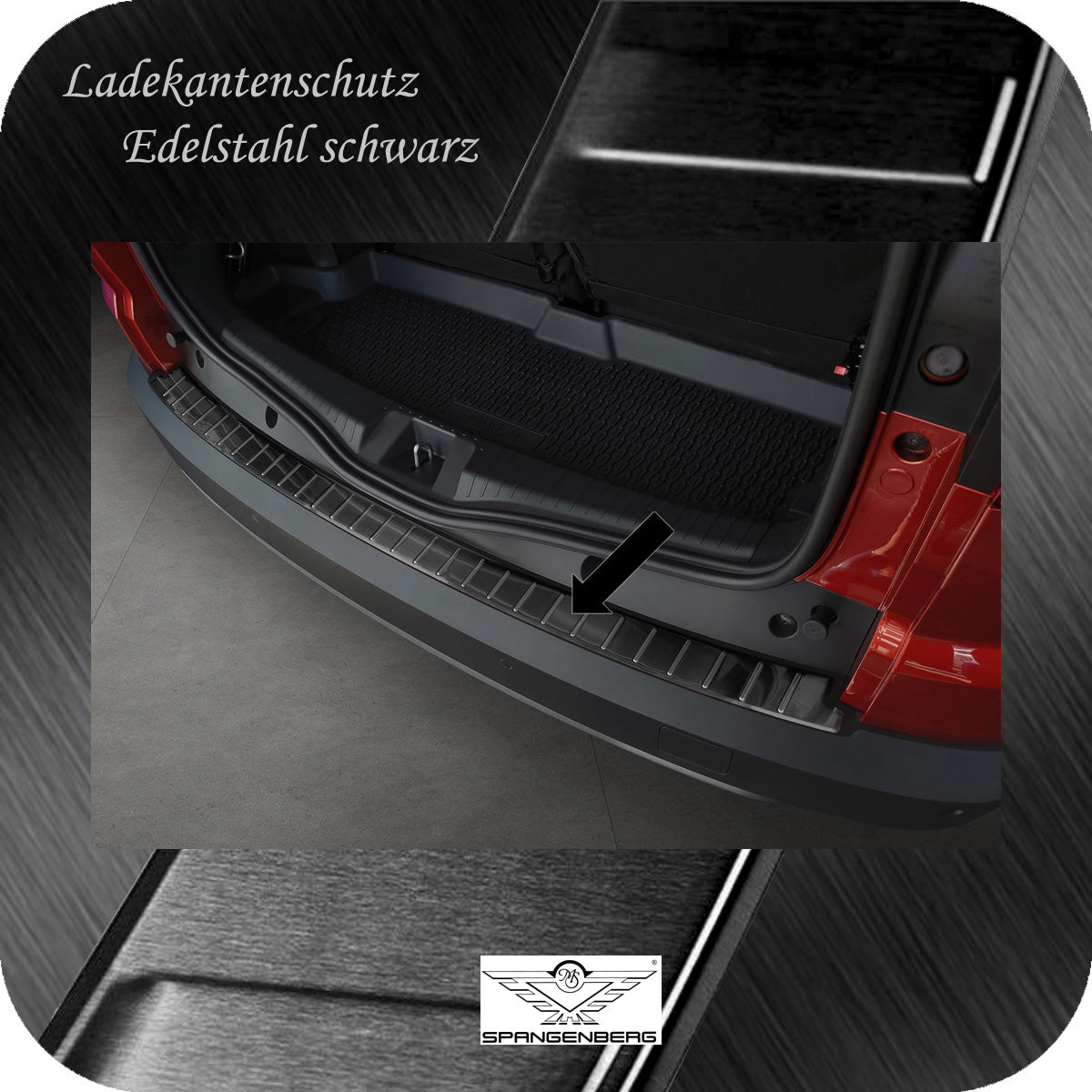 Ladekantenschutz Edelstahl schwarz für Dacia Jogger Kombi ab Bj 03.2022- 3245258 a