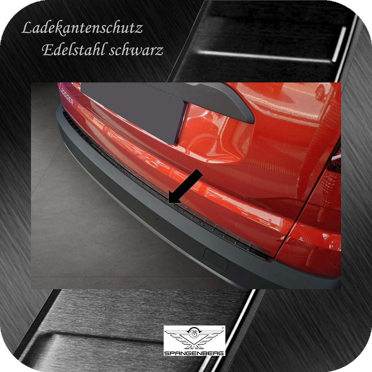 Ladekantenschutz Edelstahl schwarz für Dacia Jogger Kombi ab Bj 03.2022- 3245258 d