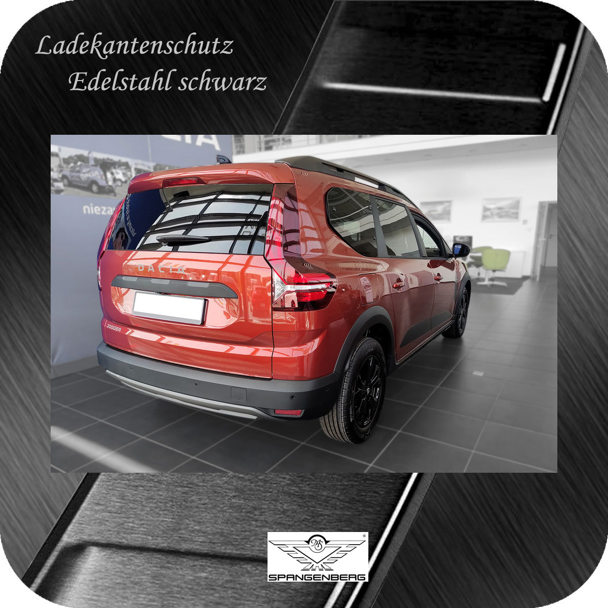 Ladekantenschutz Edelstahl schwarz für Dacia Jogger Kombi ab Bj 03.2022- 3245258 g