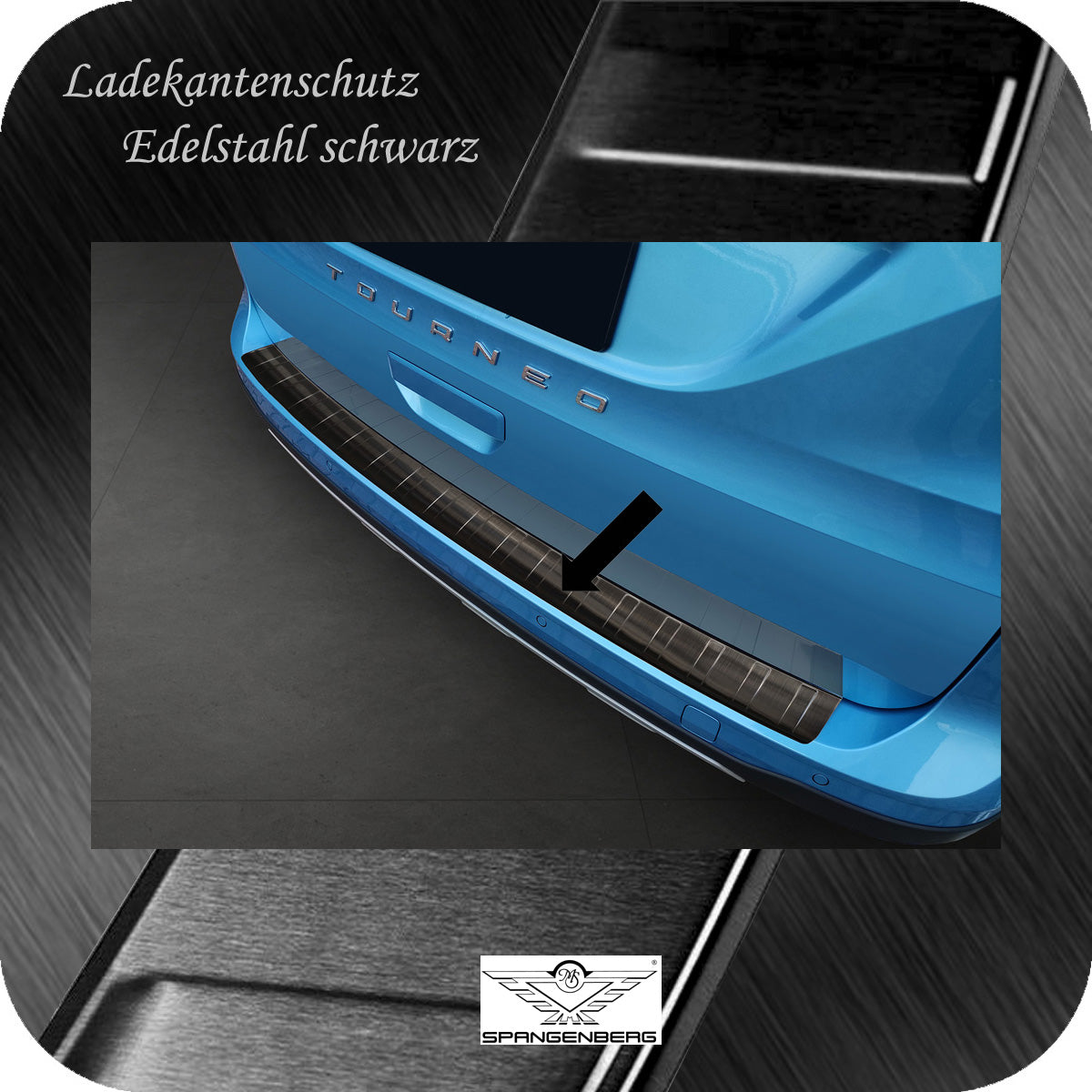 Ladekantenschutz Edelstahl schwarz für Ford Tourneo Connect III 10.2021- 3245274 a