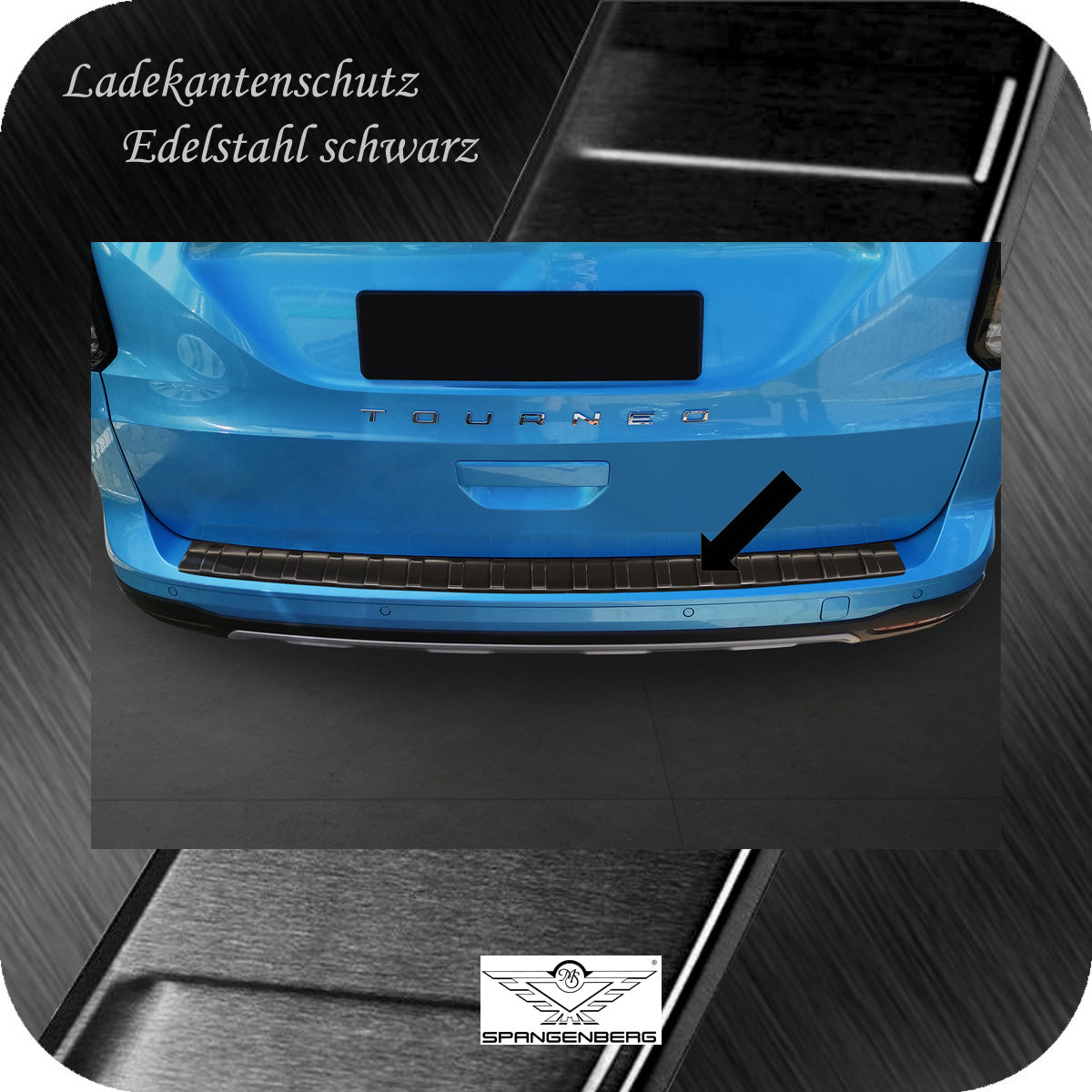Ladekantenschutz Edelstahl schwarz für Ford Tourneo Connect III 10.2021- 3245274 c