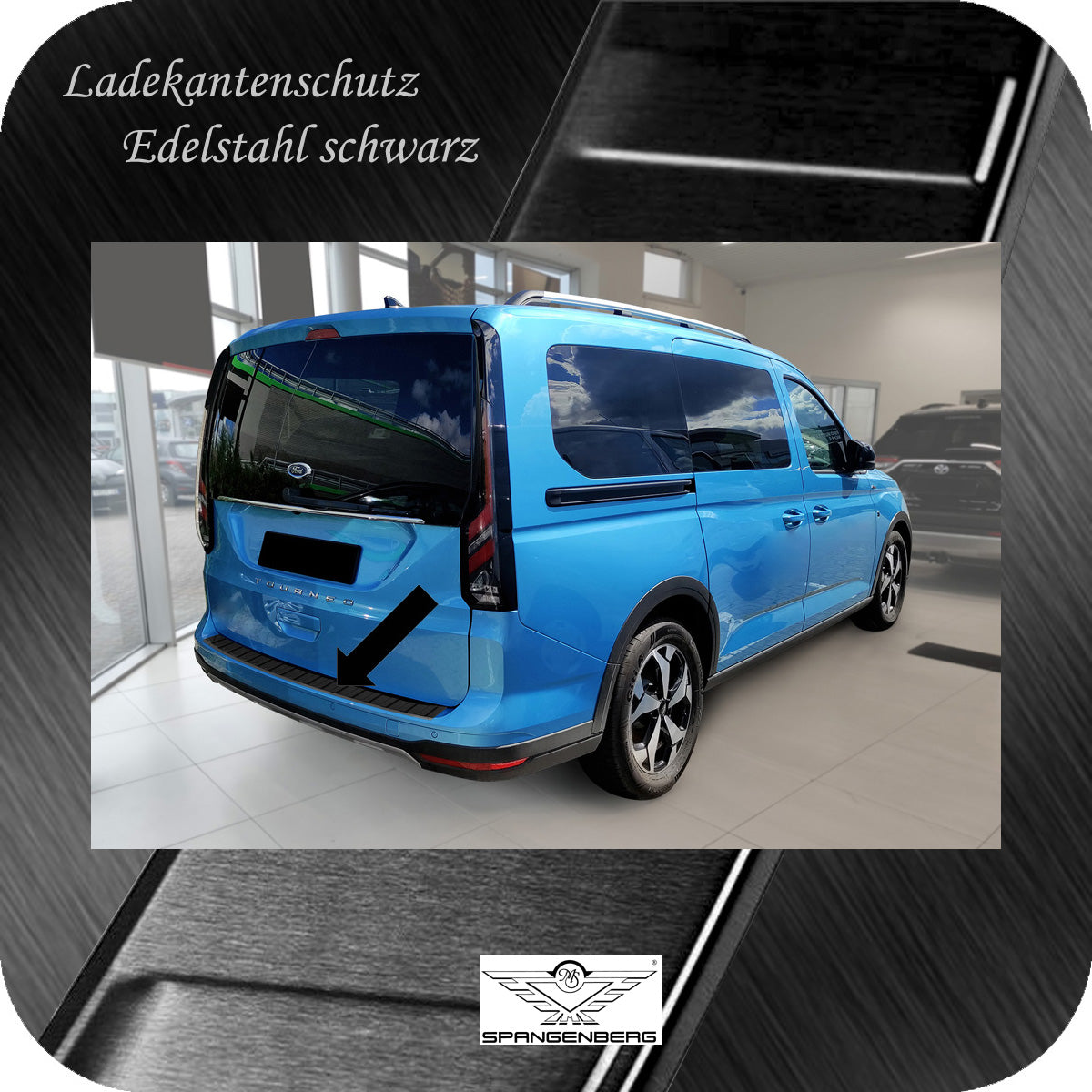 Ladekantenschutz Edelstahl schwarz für Ford Tourneo Connect III 10.2021- 3245274 g