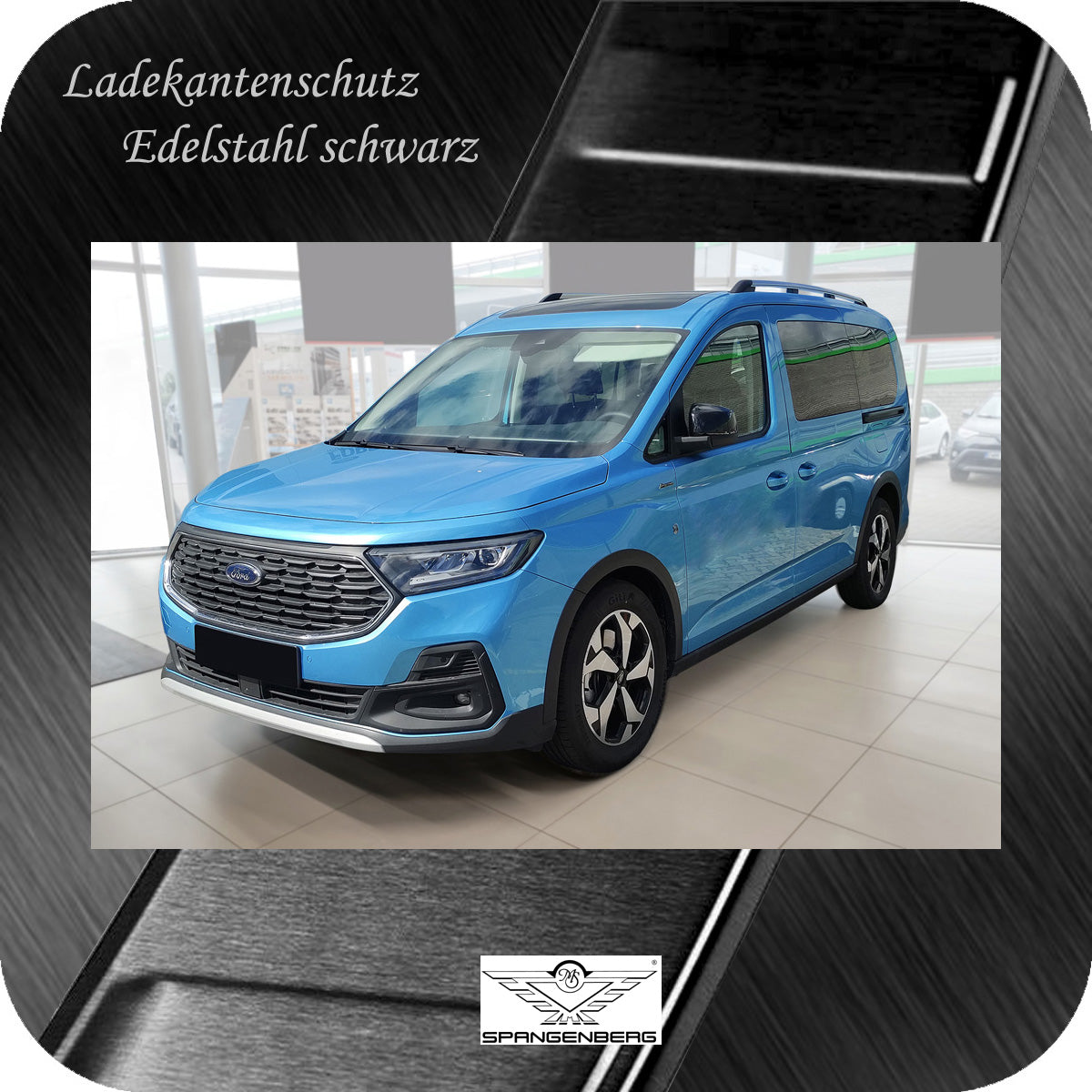 Ladekantenschutz Edelstahl schwarz für Ford Tourneo Connect III 10.2021- 3245274 h