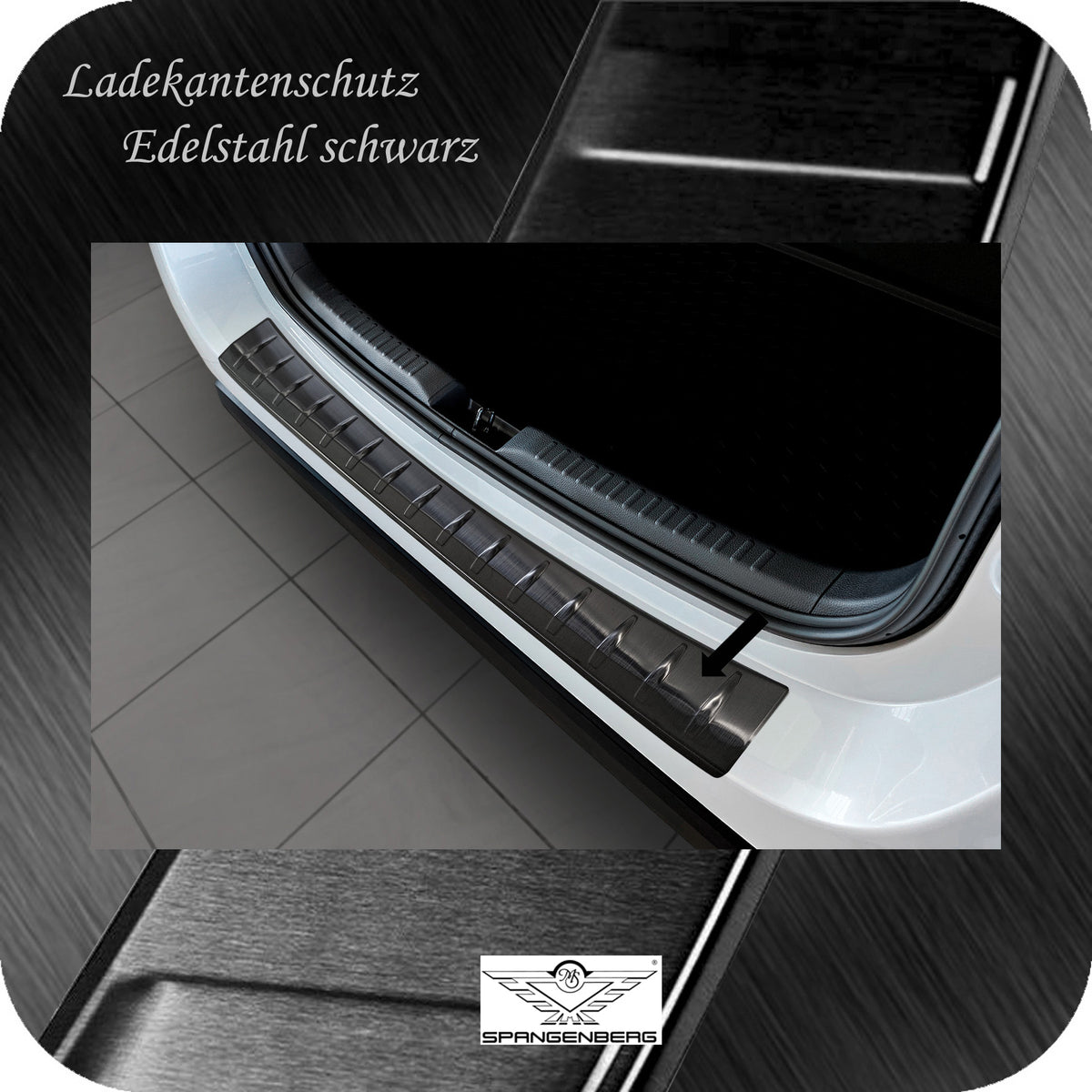 Ladekantenschutz Edelstahl schwarz für Mazda 2 IV nur Hybrid ab 03.2022- 3245275 a