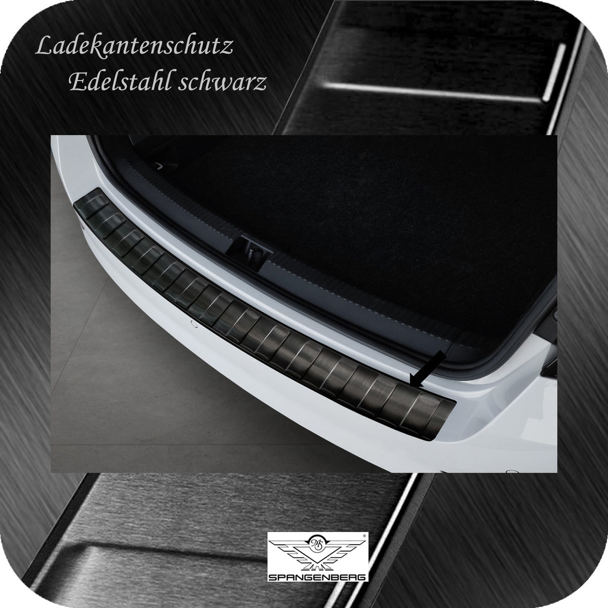 Ladekantenschutz Edelstahl schwarz für Skoda Fabia III Kombi Mopf 08.18- 3245276 a