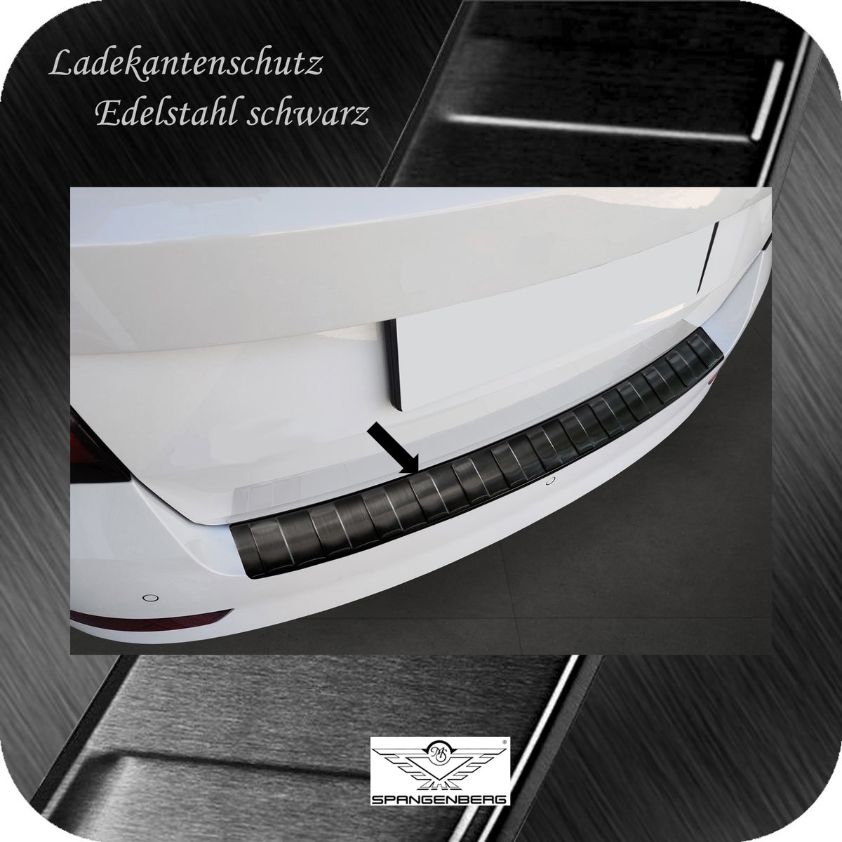 Ladekantenschutz Edelstahl schwarz für Skoda Fabia III Kombi Mopf 08.18- 3245276 b