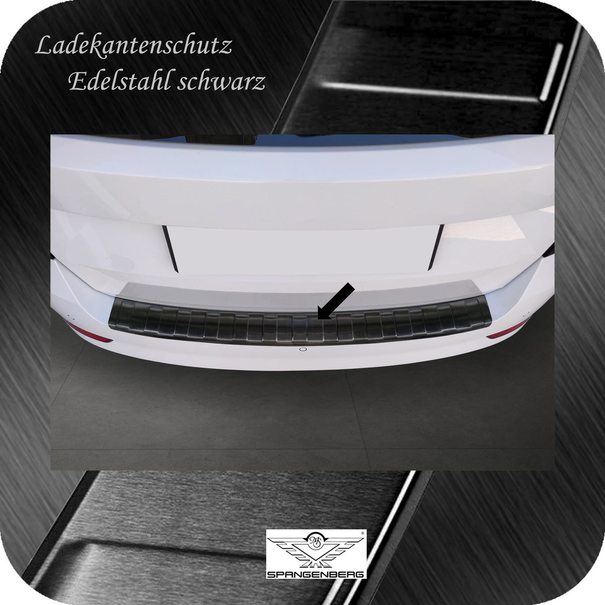 Ladekantenschutz Edelstahl schwarz für Skoda Fabia III Kombi Mopf 08.18- 3245276 c